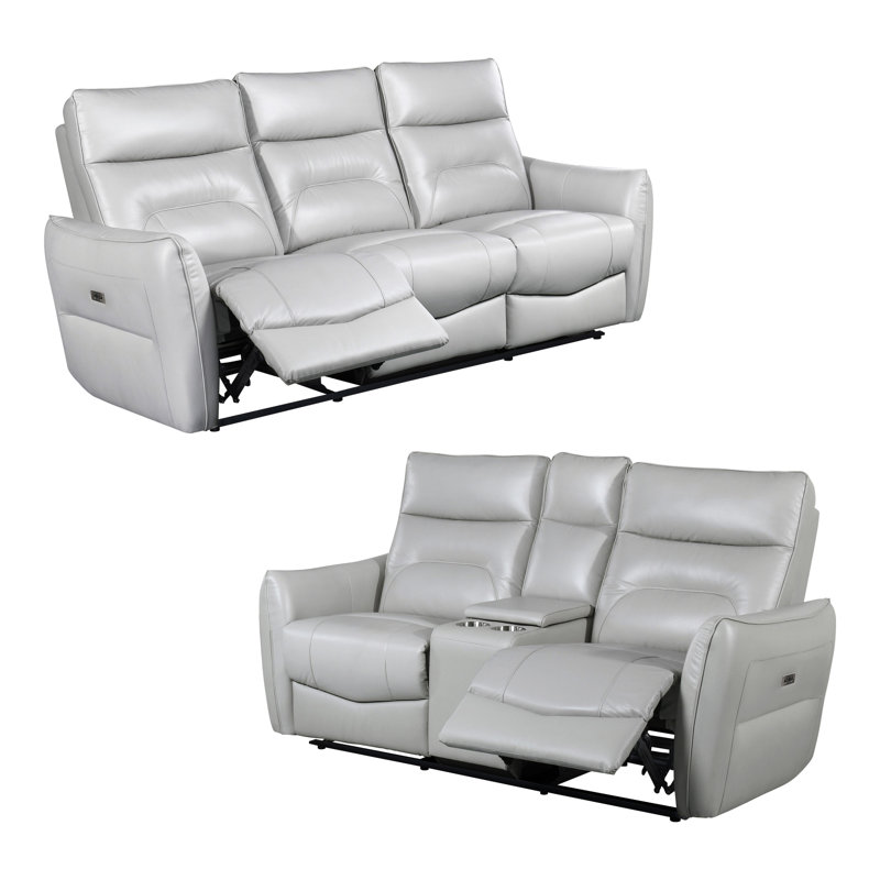 Ensemble de canapés électriques 2 pièces Adden, Gris