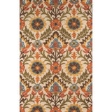 Amalee Hand Tufted Wool Floral Indoor Rug