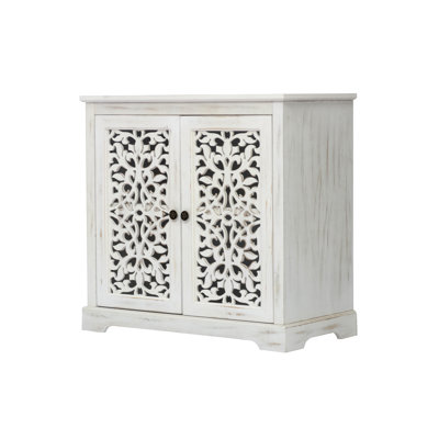 Antique Sideboard Storage Cabinet, Vintage Accent Cabinet, 2 carving Doors Buffet Server Console Cabinet for Kitchen Dining Room Living Room Hallway