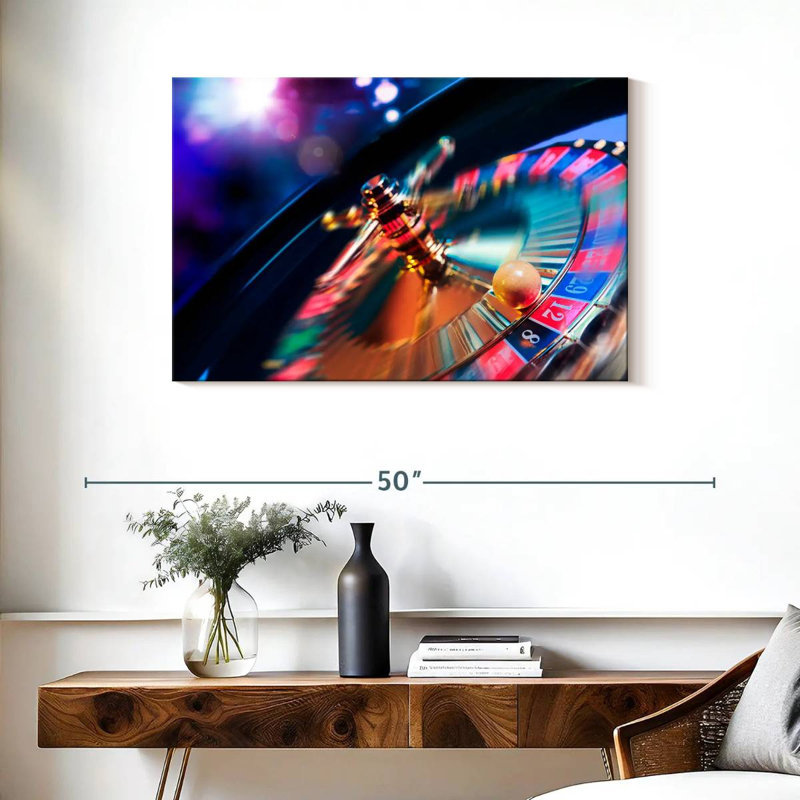Senne Spinning Neon Roulette, 24" H x 36" W