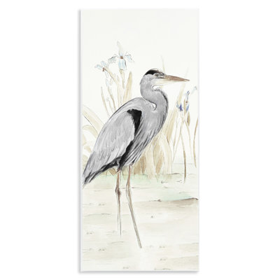 «Heron in Lake», art mural sur bois par Lanie Loreth
