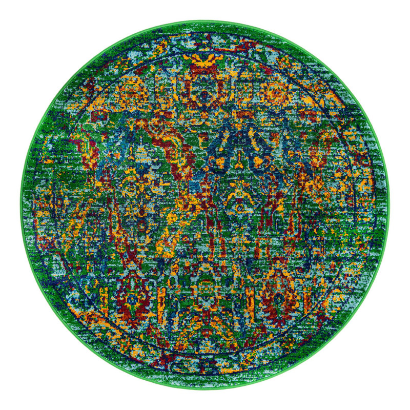 Erkam Oriental Indoor Rug, Round 4'1"