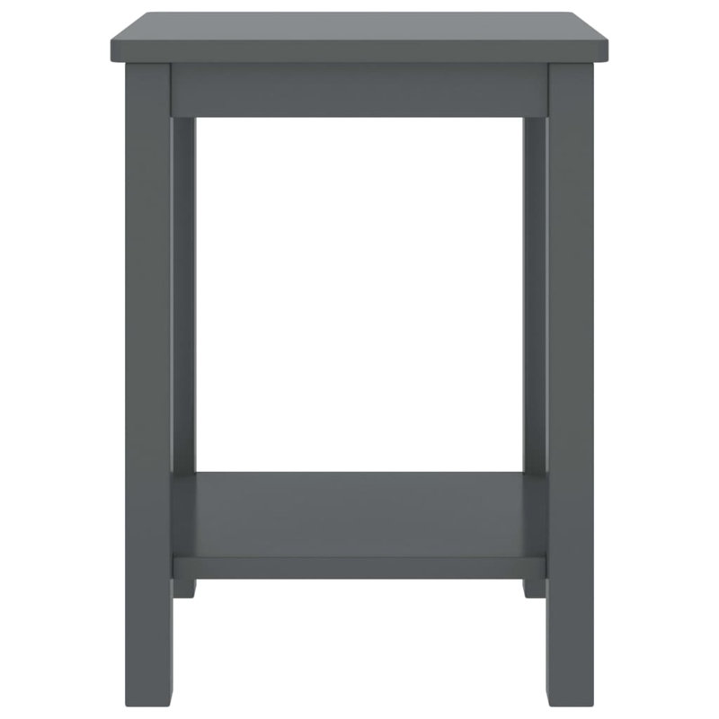 Rosalind Wheeler Bedside Cabinets 2 Pcs White 35X30x47 Cm Solid Pinewood, Dark Grey