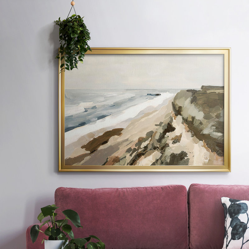 Bluff Bay I, reproduction d'art sur toile, H 26 po x l 38 po x P 1,5 po, Or