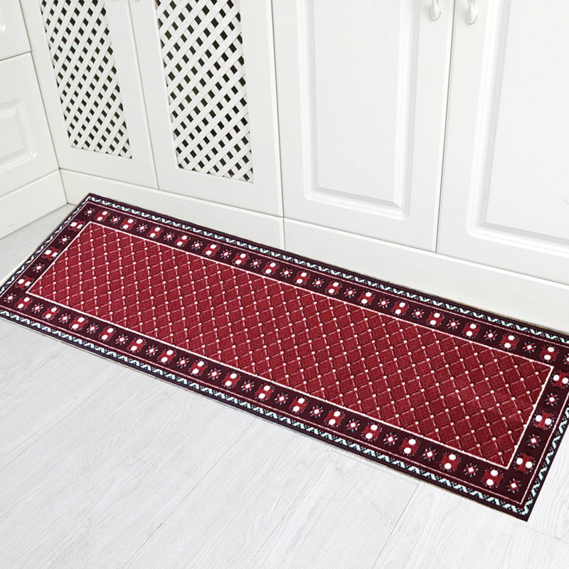 Ringgold Geometric Synthetic Non-Skid Kitchen Mat, Runner 1.11" x 7'