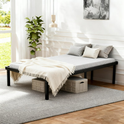 Etal Bed Frame,Twin Size Bed Frame With Storage Space,Heavy Duty Sturdy Mattress Foundation,Easy Assembly,No Box Spring Needed