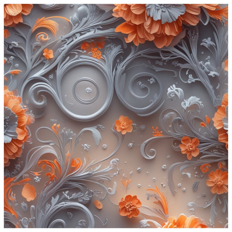 Couvertures complexes à motif floral, L 60 po x H 80 po