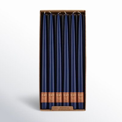 12 Piece Unscented Taper Candle Set