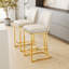 Ensemble de 2 chaises de bar de style moderne avec une conception simple, des tabourets hauts confortables au design créatif et des chaises de salle à manger flexibles convenant aux bars, aux restaurants ou aux comptoirs de cuisine-820085133