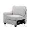 Canapé modulaire en lin gris 7 pièces 125 po modulaire 7 pièces pour économiser de l'espace en forme de L avec 6 coussins décoratifs réglables, des pieds en plastique et des sièges à ressorts ensachés