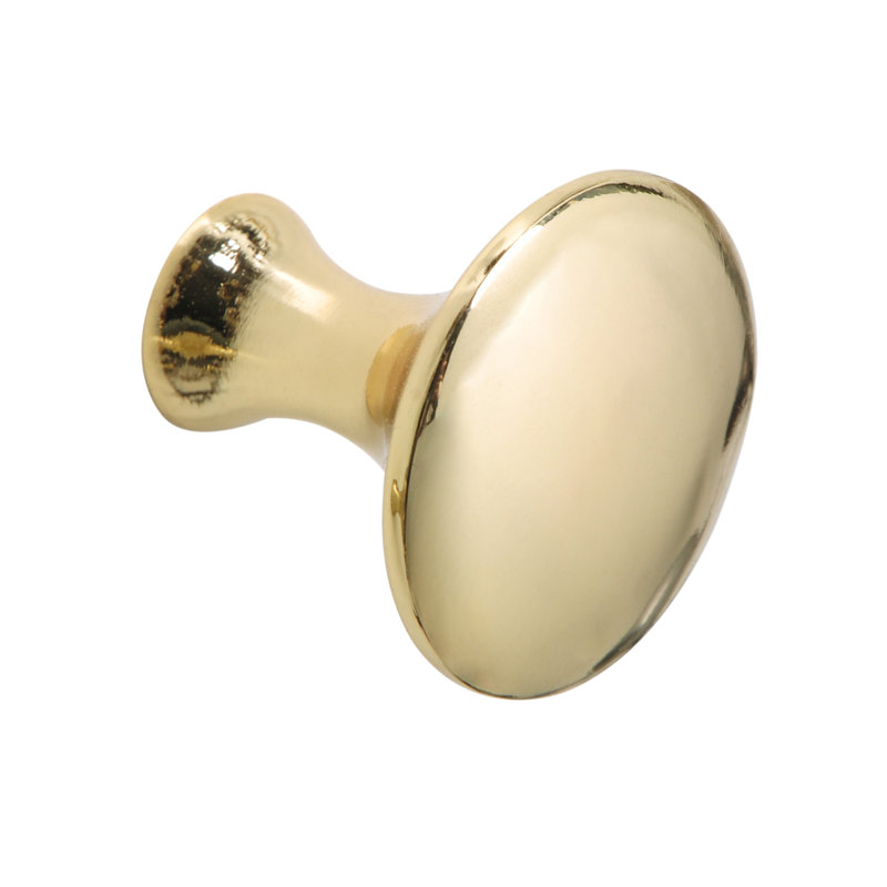 Utopia Alley Charlton - Bouton d'armoire à anneaux - Boutons décoratifs pour armoires et tiroirs - Quincaillerie d'armoire rétro avec or poli fini à la main - Boutons de tiroir en métal 1 1/5 po (ensemble de 25)