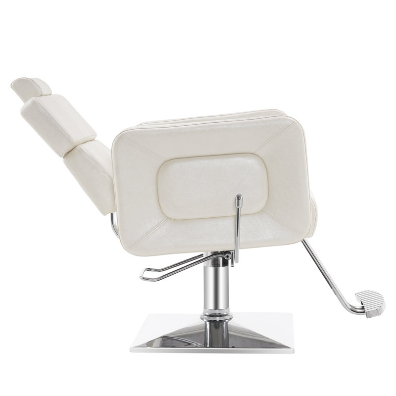 Fauteuil de coiffeur hydraulique pivotant en similicuir de 25 po Nave, Champagne