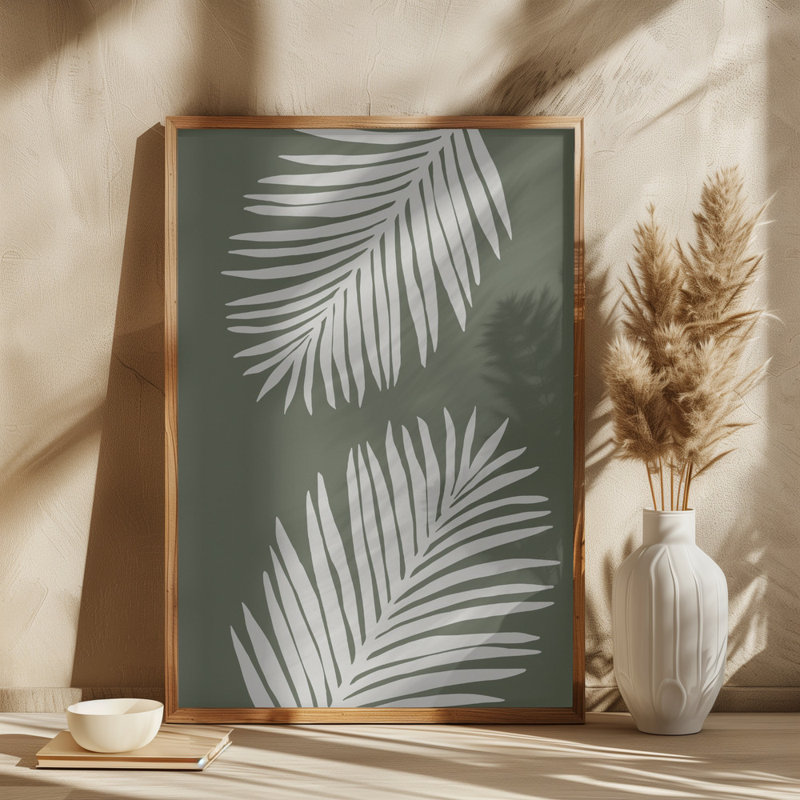 PALM LEAF 06 GREEN, 50.8 cm H x 76.2 cm W