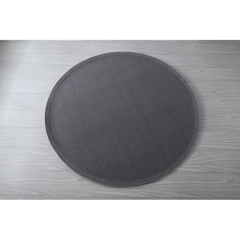 Tapis rose / gris, Rond 5 pi