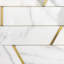 Matrix Trapezoid Marble And Brass Tile