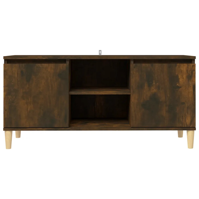 Kaj Unfinished TV Stand for TVs up to 43", Smoked Oak