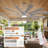 Large 12-blade Outdoor Windmill Ceiling Fan With Light And Remote, Dual-finish Blades, Ideal For Large Indoor & Outdoor Spaces Like Patio, Porch, Gazebo, Garage, Living Room-114394733-114394736-126011920