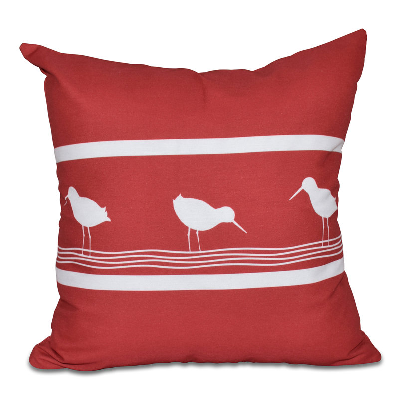 Housse et insert de coussin carré Nautical Nights, H 20 po x l 20 po, Rouge