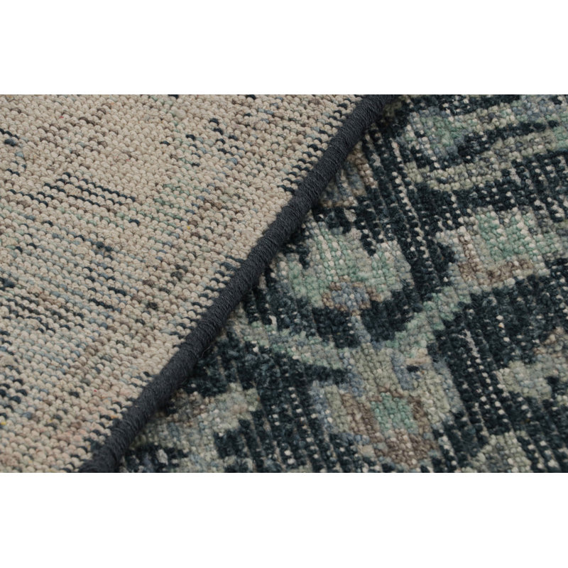 Distressed Homage Hand Knotted Wool Animal Print Area Rug, Rectangle 8' x 10'