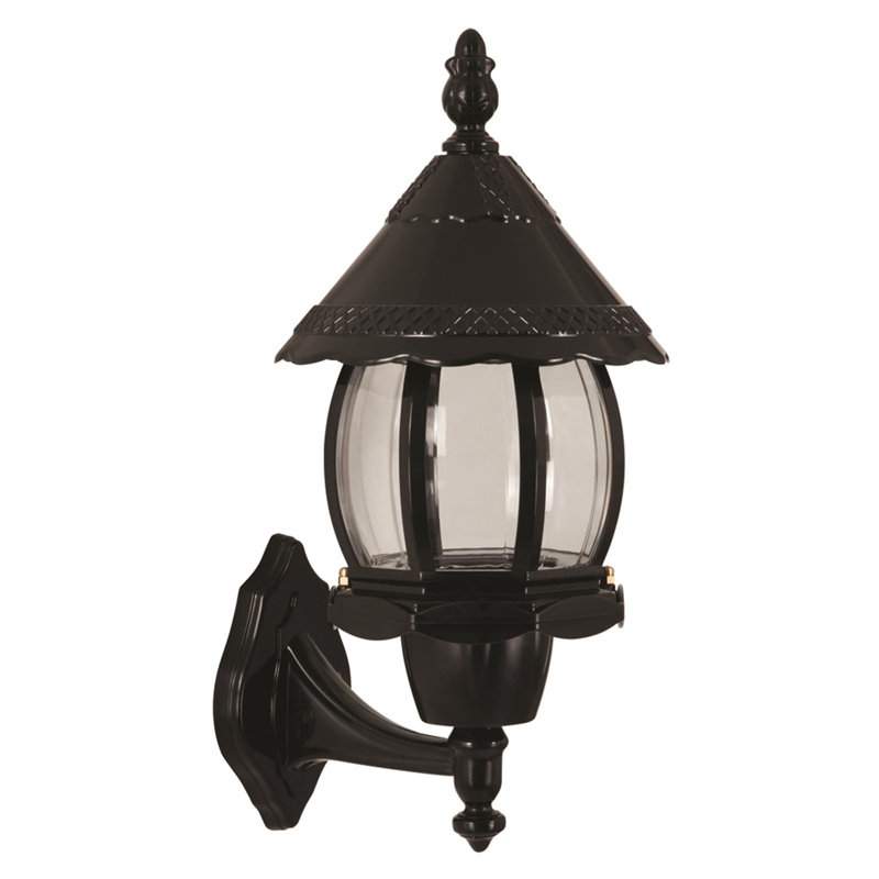 Outdoor Wall Lamp, Black ABS Body with Polycarbonate Cap, 13.0 x 7.9 inches | E27 Socket Max 40W, IP65 Waterproof Rating | Nostalgic American Traditional & Industrial Design, Perfect for Outdoor Spaces