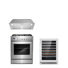 Cosmo 3 Piece Kitchen Appliance Package with 30'' Gas Freestanding Gas Insert Range Hood