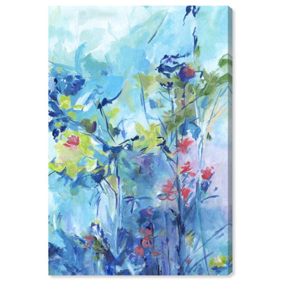 Heavenly Blue II Canvas Floral Abstract Art by Art Remedy
