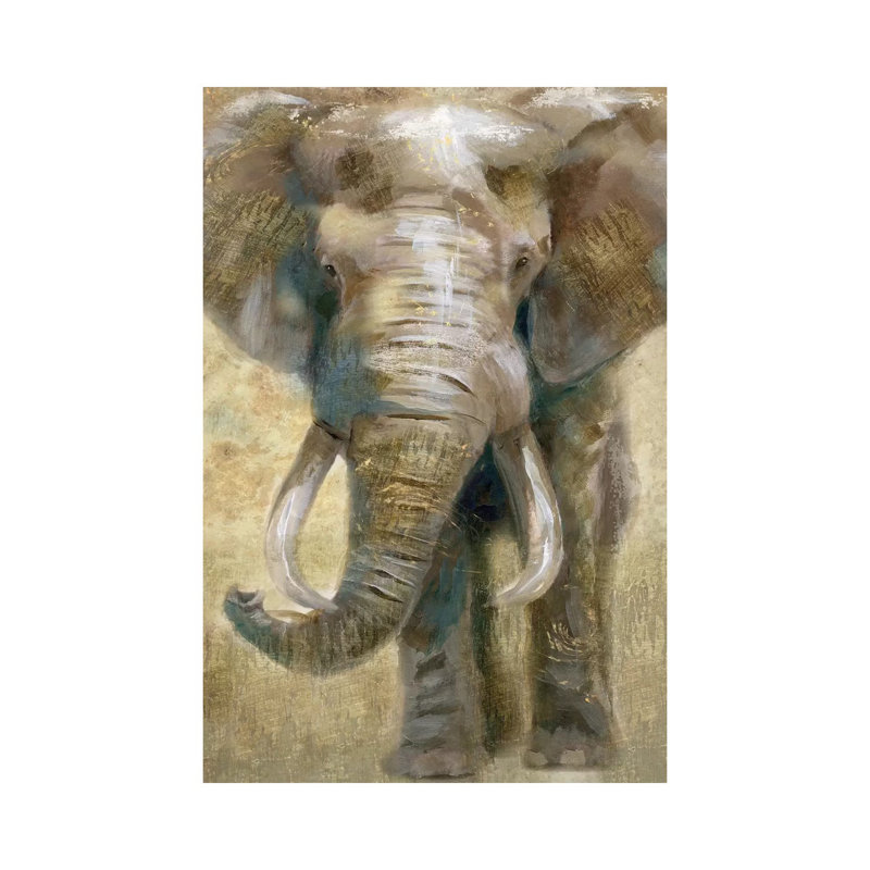 Summer Safari Elephant by Nan - Wrapped Canvas Painting, 66.04 cm H x 45.72 cm W x 1.91 cm D