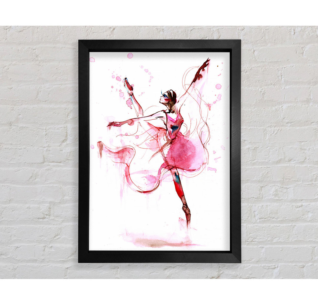 Rosa Ballerina 1 - Einzelner Bilderrahmen Kunstdrucke