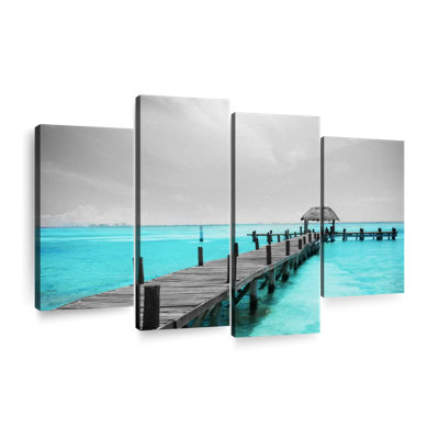 " Pop Isla Mujeres Dock " by L. C. Sutton Creations 4 - Pieces