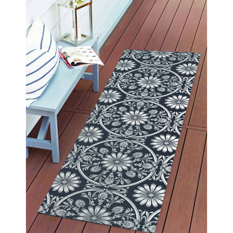 Tapis extérieur Daisy, Tapis de couloir 2 pi 6 po x 8 pi