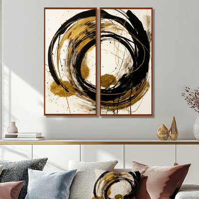 «Black And Gold The Art Of Chaos IV», reproduction d'art sur toile