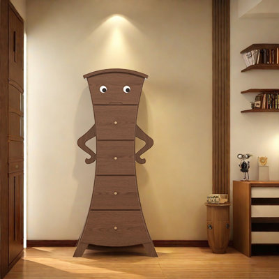 Cute Accent Cabinet In Abstract Shape
