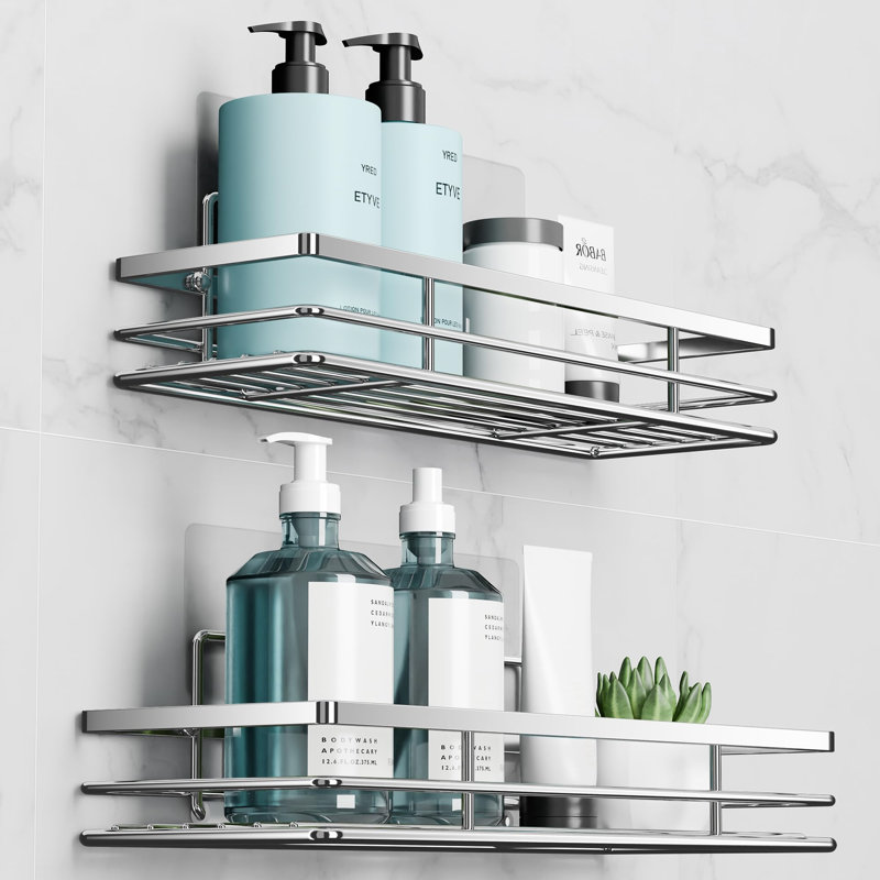 Balon Wall Shower Caddy, Light Silver