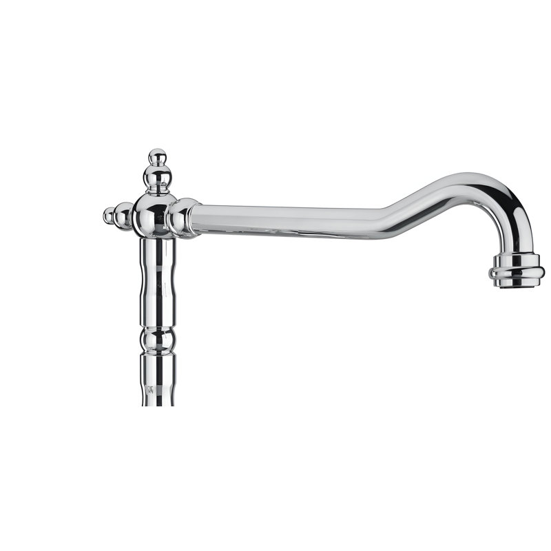 Baroq Bridge Two Lever Kitchen Tap, Brushed Nickel
