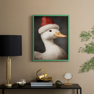 «Christmas Holiday Art», série 2-CX, reproduction encadrée - bois massif