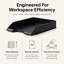 Ensemble de 5 plateaux de rangement empilables pour bureau, en silicone HIPS résistant, format lettre, au design minimaliste et moderne. Ensemble de rangement noir pour documents, idéal pour le bureau à domicile et l'espace de travail.