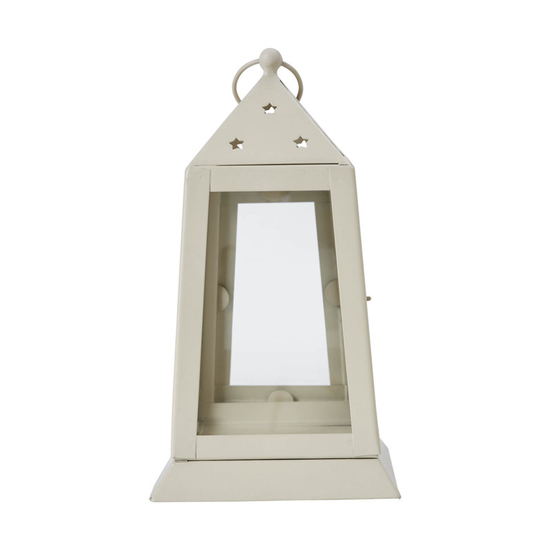 Photophore en métal Festive Finds, Blanc, H 9 po x l 5 po x P 5 po