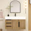 Finition du meuble-lavabo mural simple 36 po Jessica: noir lustré-72495666