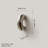 1.26'' Inch Hole Center Solid Brass Double-Layer Titanium Silver Plating Knob