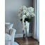 Cascading White Phalaenopsis Orchids In Tapered Polished  Cone Planter-712119002