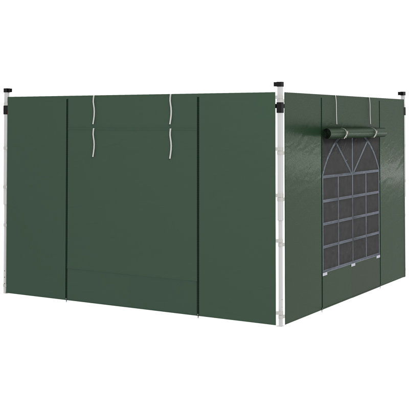 Burgohy Dakota Fields Polyester Side Wall for Gazebo, Green