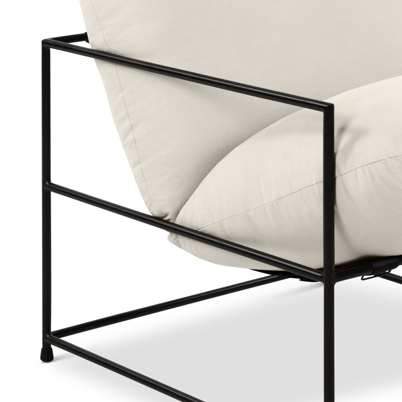 Danita Armchair, Washed White Performance Canvas