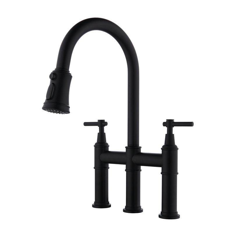 Zupora Pull Down Kitchen Faucet, Matte Black