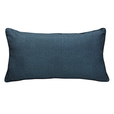 Outdoor Solid Olefin Textured Lumbar Pillow 14 x 26