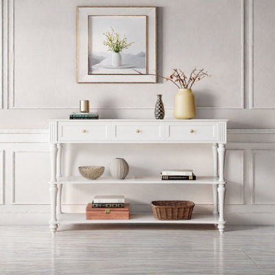 Retro Console Table with Drawers