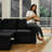 Rafael U Shaped Sofa Set Convertible Large Pull out Sofa Bed Livingroom Sleeper Modular Sectional Couch With Storage Ottoman-101956710