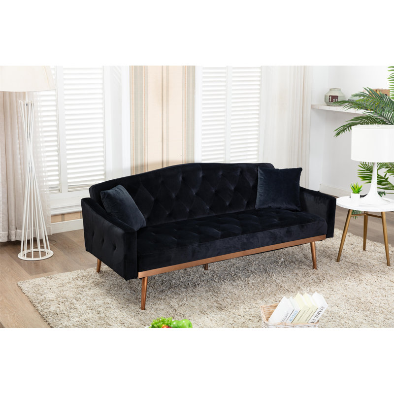 Canapé d'appoint en velours noir Coolmore, Velours gris