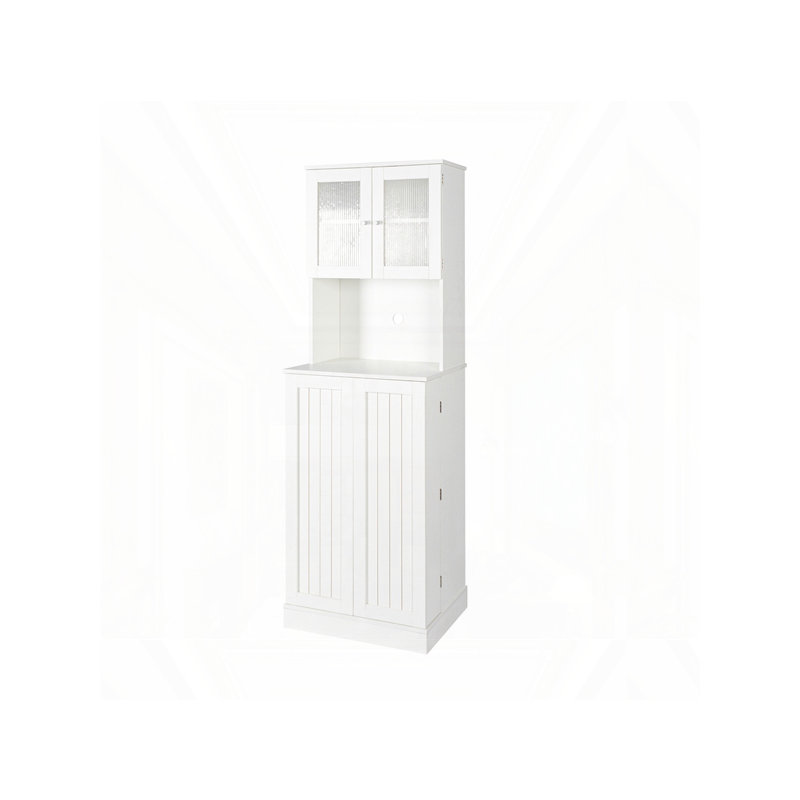 Armoire de rangement de 71 po de hauteur avec support pour micro-ondes
