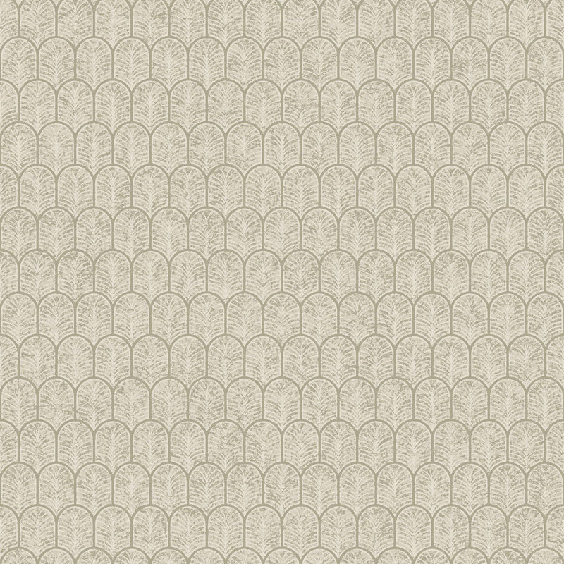 Rouleau de papier peint Luster Geo Arch, Crème, crème