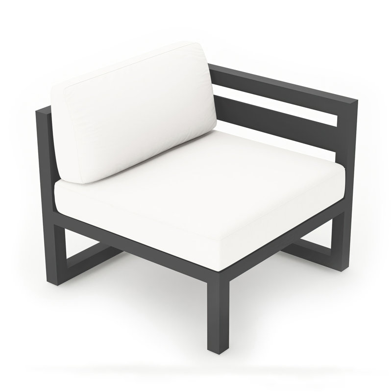 Avion Patio Chair with Sunbrella Cushions, Slate, Canvas Natural Sunbrella® Canvas